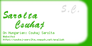 sarolta csuhaj business card